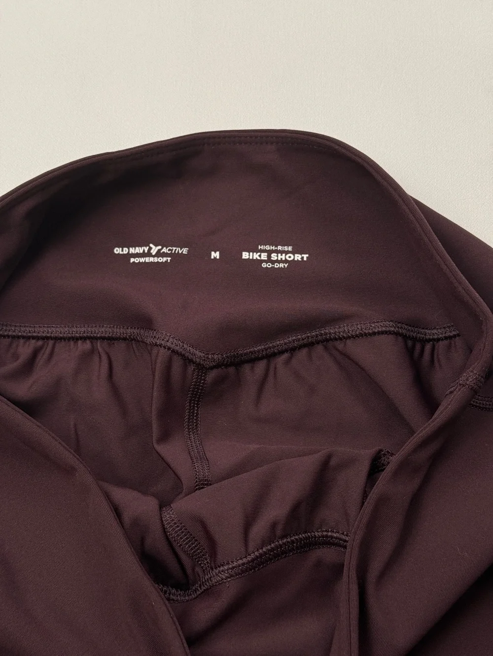 Old Navy Active Bike Short Burgundy 2010s Minimalist High Rise - Womens M
